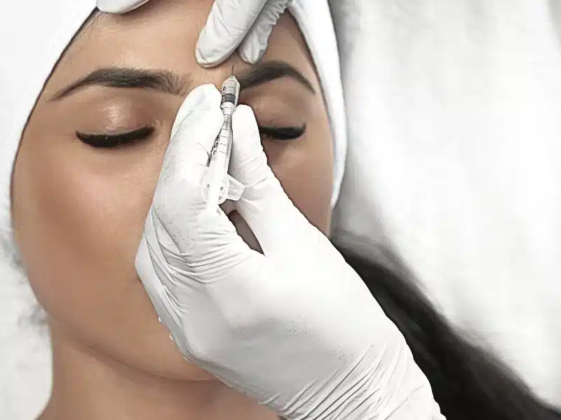botox being injected to patients face